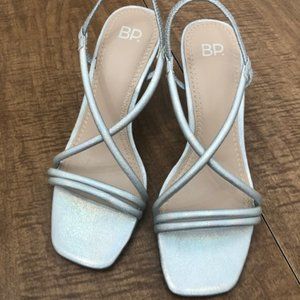 BP Billy Strappy Iridescent Silver Heel Sandal